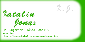 katalin jonas business card