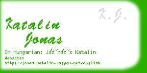 katalin jonas business card